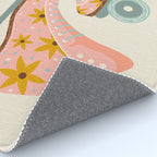 Retro Roller Skates - Blush & Mint Palette Rug Gallery Image 4