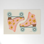 Retro Roller Skates - Blush & Mint Palette Welcome Mat Gallery Image 1