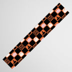 Halloween Checkered Print in Orange Table Runner Gallery Image 3