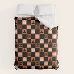 Halloween Checkered Print in Orange Comforter Gallery Image 6