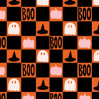 Halloween Checkered Print in Orange Coffee Mug Gallery Image 2