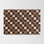 Halloween Checkered Print in Orange Rug Gallery Image 2