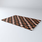 Halloween Checkered Print in Orange Rug Gallery Image 3