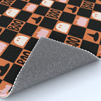Halloween Checkered Print in Orange Rug Gallery Image 4