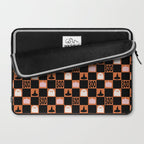 Halloween Checkered Print in Orange Laptop Sleeve Gallery Image 2