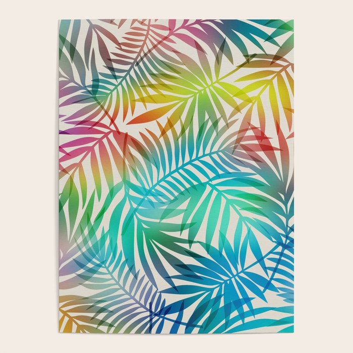 Tropical Palm Leaves Poster