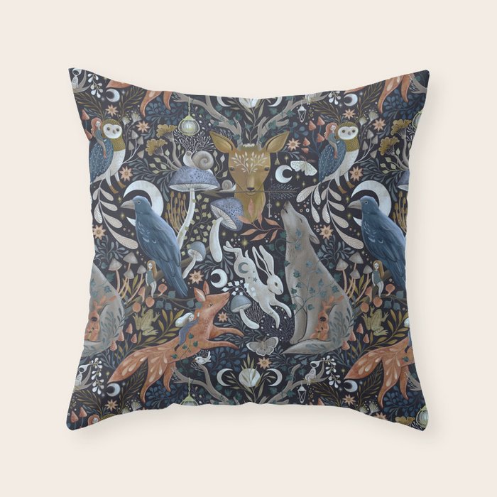 Whimsical Gothic Throw Pillow Gallery Image 6