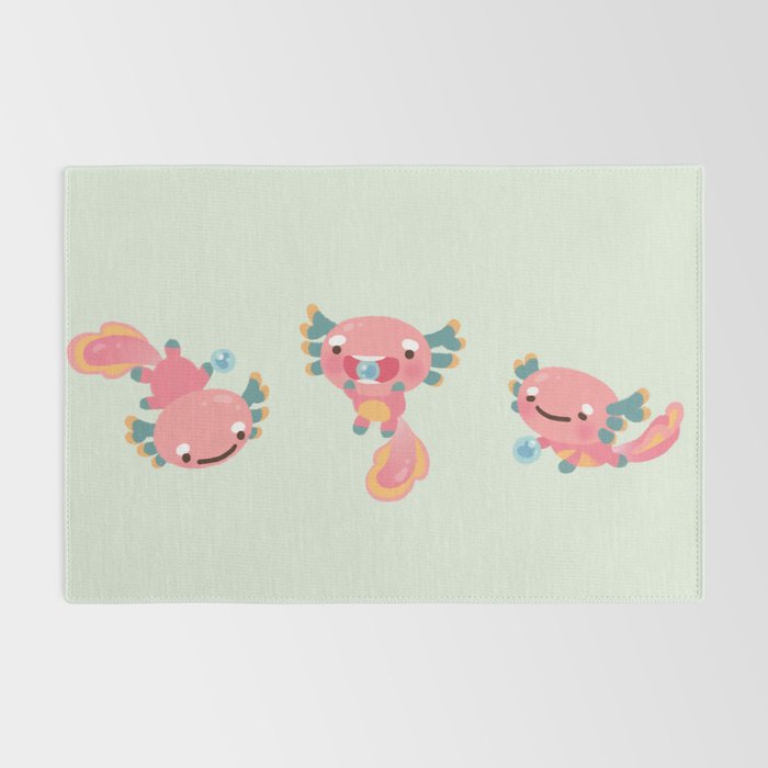 Umpearl - Axolotl with magic pearl Rug Gallery Image 2