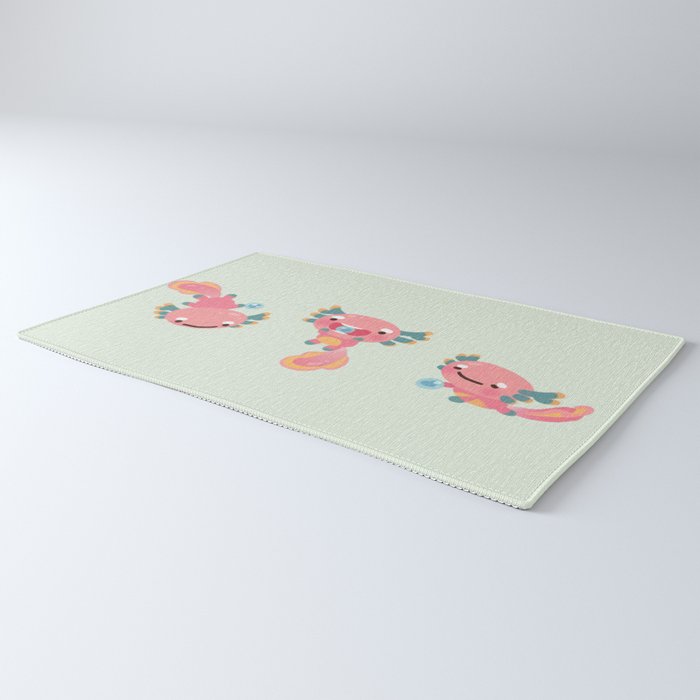 Umpearl - Axolotl with magic pearl Rug Gallery Image 3