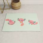 Umpearl - Axolotl with magic pearl Rug Gallery Image 1