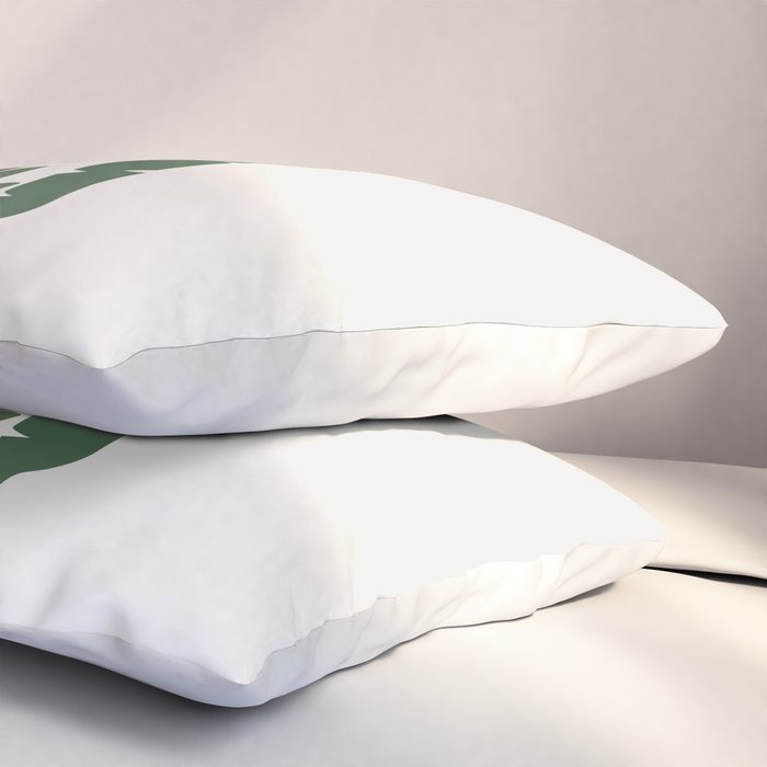 Cat and Plant 39: Tropicat Leaves Pillow Sham Gallery Image 3