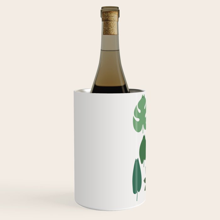 Cat and Plant 39: Tropicat Leaves Wine Chiller Gallery Image 2