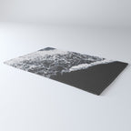Aerial Ocean - Black and White Sea - Crashing Waves - Travel photography Rug Gallery Image 3