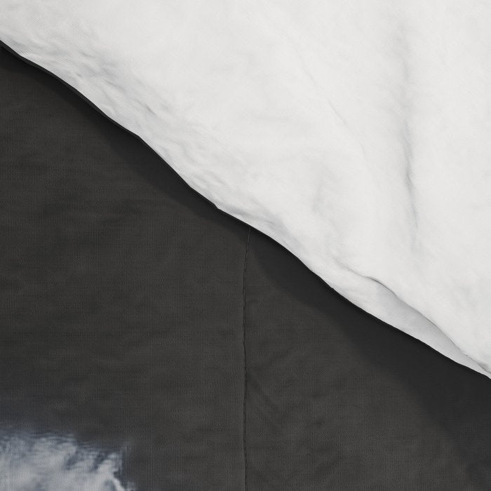 Aerial Ocean - Black and White Sea - Crashing Waves - Travel photography Comforter Gallery Image 4