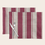 Timeless Crimson Heritage Stripes Placemat Gallery Image 1