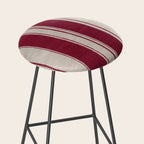 Timeless Crimson Heritage Stripes Stool Gallery Image 2