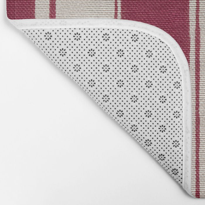 Timeless Crimson Heritage Stripes Bath Mat Gallery Image 2