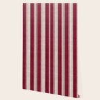 Timeless Crimson Heritage Stripes Wallpaper Gallery Image 2