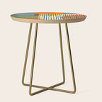 Modern Bold Abstract Art Colorful Geometric  Side Table Gallery Image 1