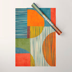 Modern Bold Abstract Art Colorful Geometric  Wrapping Paper Gallery Image 1