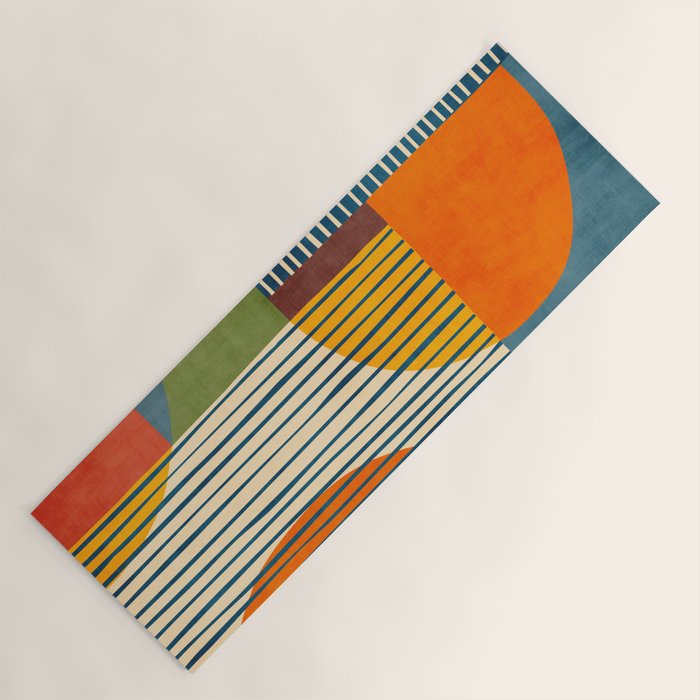 Modern Bold Abstract Art Colorful Geometric  Yoga Mat Gallery Image 1