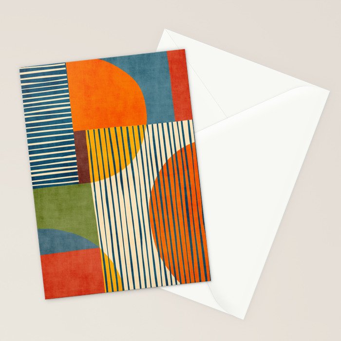 Modern Bold Abstract Art Colorful Geometric  Stationery Card Gallery Image 2
