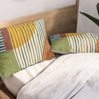 Modern Bold Abstract Art Colorful Geometric  Pillow Sham Gallery Image 2