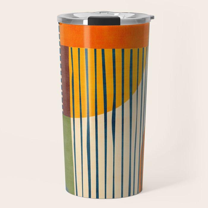Modern Bold Abstract Art Colorful Geometric  Travel Mug Gallery Image 1