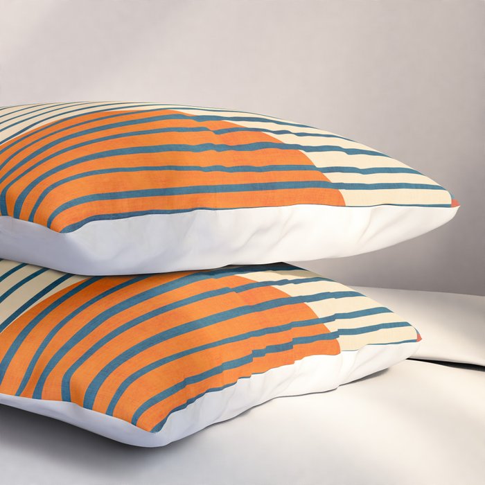 Modern Bold Abstract Art Colorful Geometric  Pillow Sham Gallery Image 3
