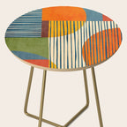 Modern Bold Abstract Art Colorful Geometric  Side Table Gallery Image 2