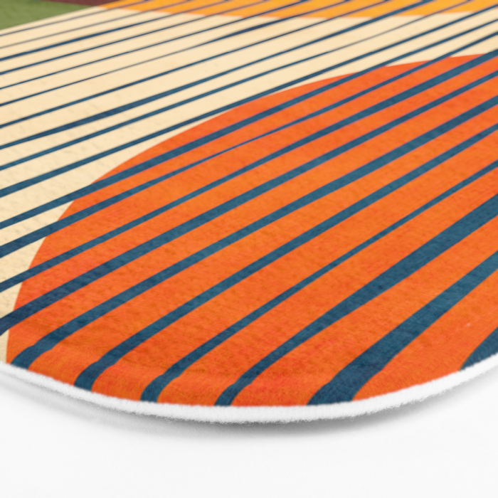 Modern Bold Abstract Art Colorful Geometric  Bath Mat Gallery Image 3