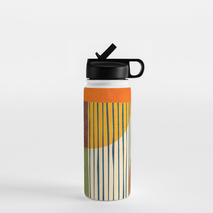 Modern Bold Abstract Art Colorful Geometric  Water Bottle Gallery Image 1