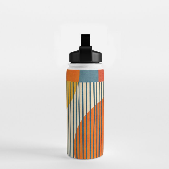Modern Bold Abstract Art Colorful Geometric  Water Bottle Gallery Image 2