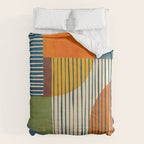 Modern Bold Abstract Art Colorful Geometric  Comforter Gallery Image 6
