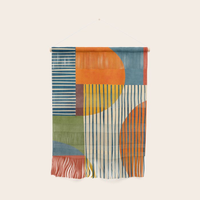 Modern Bold Abstract Art Colorful Geometric  Wall Hanging Gallery Image 1