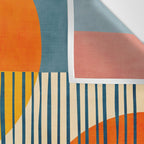 Modern Bold Abstract Art Colorful Geometric  Wall Tapestry Gallery Image 3