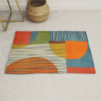 Modern Bold Abstract Art Colorful Geometric  Rug Gallery Image 1