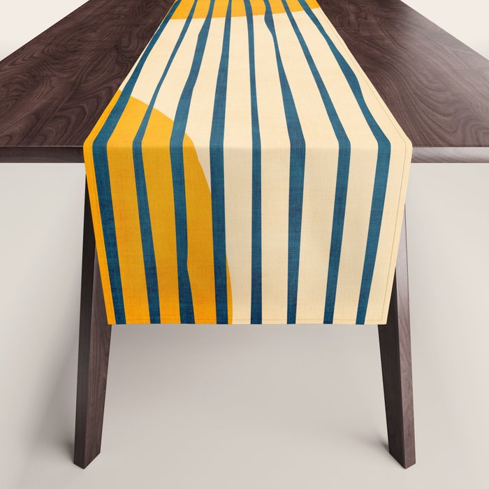 Modern Bold Abstract Art Colorful Geometric  Table Runner Gallery Image 1