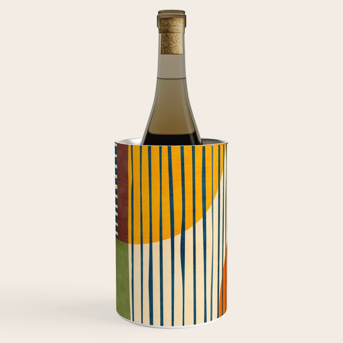 Modern Bold Abstract Art Colorful Geometric  Wine Chiller Gallery Image 1