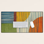 Modern Bold Abstract Art Colorful Geometric  Desk Mat Gallery Image 1