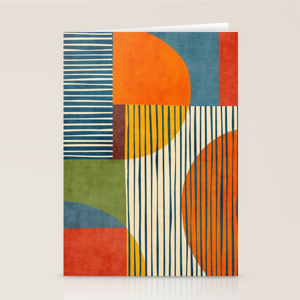 Modern Bold Abstract Art Colorful Geometric  Stationery Card Gallery Image 2