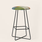 Modern Bold Abstract Art Colorful Geometric  Stool Gallery Image 1