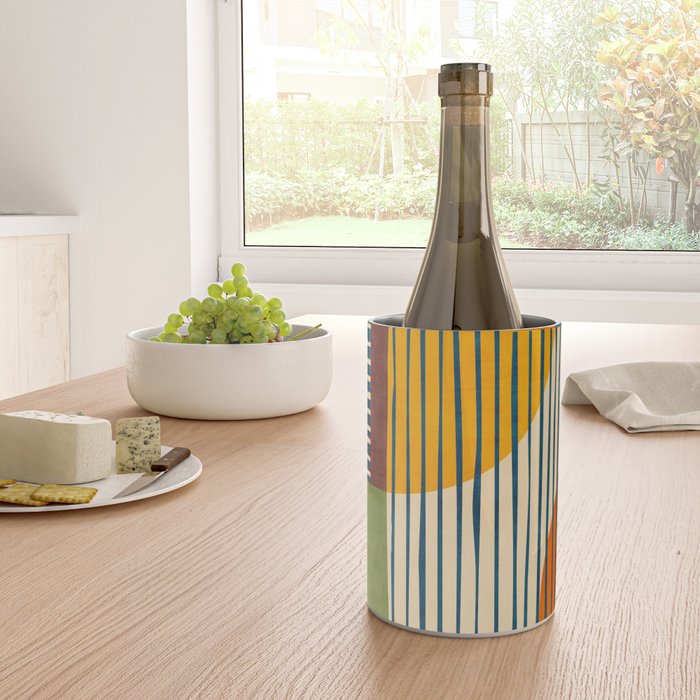 Modern Bold Abstract Art Colorful Geometric  Wine Chiller Gallery Image 4