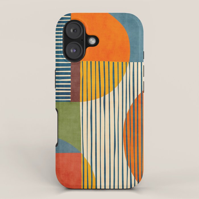 Modern Bold Abstract Art Colorful Geometric  iPhone Case Gallery Image 1