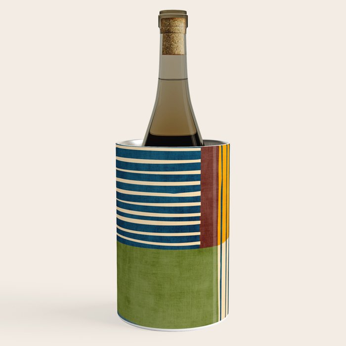 Modern Bold Abstract Art Colorful Geometric  Wine Chiller Gallery Image 2