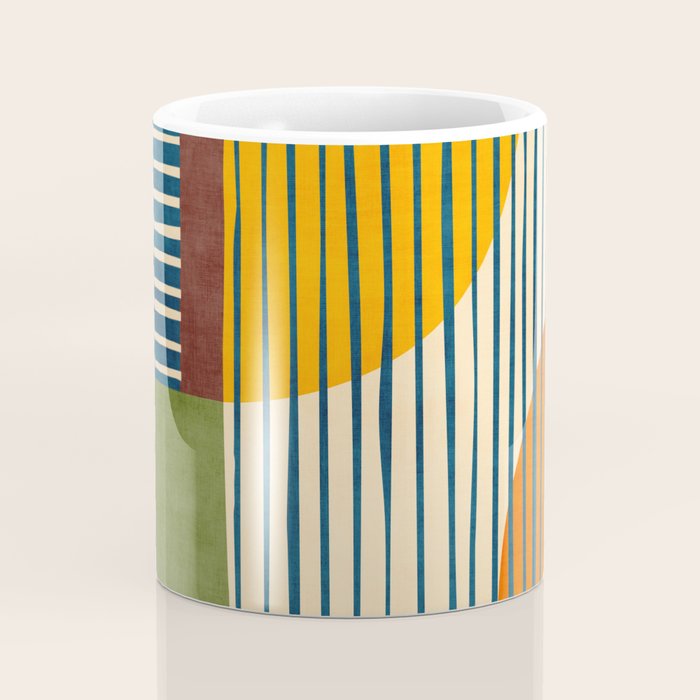 Modern Bold Abstract Art Colorful Geometric  Coffee Mug Gallery Image 4