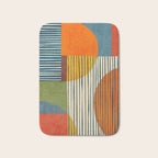 Modern Bold Abstract Art Colorful Geometric  Bath Mat Gallery Image 1