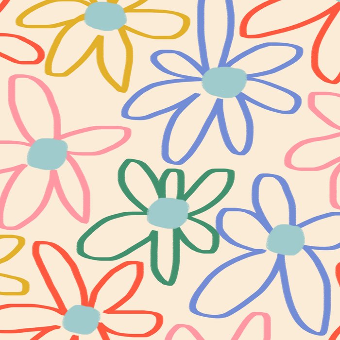 Joyful Flower Lines - rainbow Coffee Mug Gallery Image 2