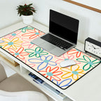 Joyful Flower Lines - rainbow Desk Mat Gallery Image 2