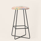 Joyful Flower Lines - rainbow Stool Gallery Image 1
